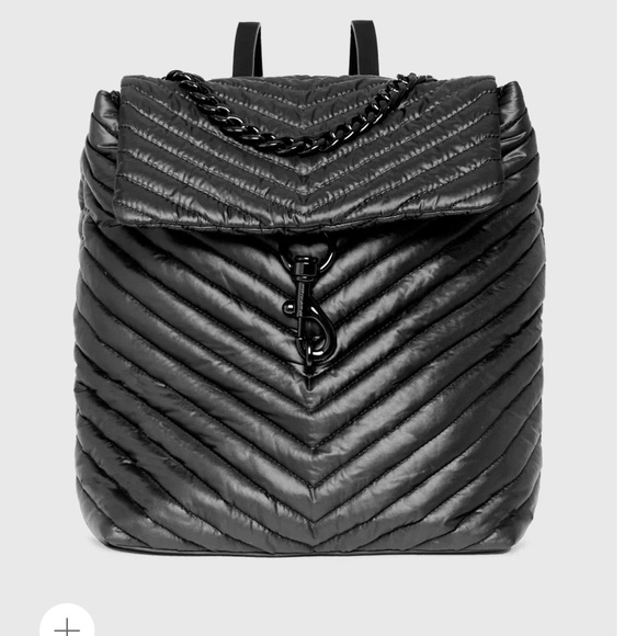 Rebecca Minkoff Edie Nylon Quilted Backpack – Black - Picture 2 of 12